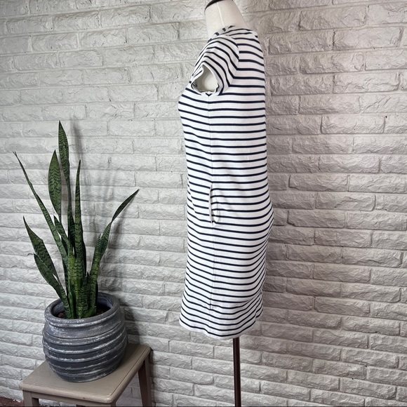 Lauren Ralph Lauren sleeveless navy blue white stripe knitted dress size XS - Picture 5 of 9